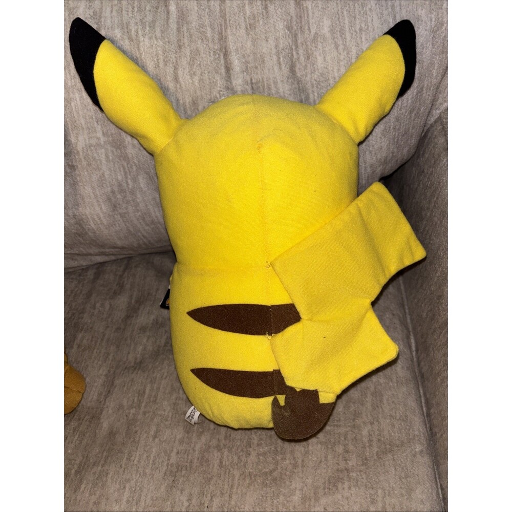 Big 16 Inch Set If 2 Pokemon Plush Pikachu (has Tags) Evee 2014 2022 - Picture 5 of 16
